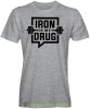 Iron is my drug, szara męska koszulka na siłownię koszulka sportowa, crossfit, gym, na siłownię.jpg