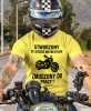 Stworzony by jeździć motocyklem zmuszony do pracy, żółta koszulka dla motocyklisty, na motocykl, na prezent dla miłośnika motocykli, motocykl.jpg