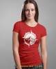 Damska koszulka z nadrukiem - Kompas góry  - Idealna za wypad w góry, czerwona koszulka z nadrukiem, wycieczka w góry, górska wyprawa, T-shirt dla miłośników turystyki górskiej, mucha nie siada koszulki.jpg