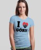 Damska koszulka z nadrukiem - Kocham góry, I love góry - Idealna na wypad w góry, jasnoniebieska koszulka z nadrukiem, wycieczka w góry, górska wyprawa, T-shirt dla miłośników turystyki górskiej, mucha nie siada koszulki.jpg