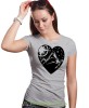 Damska koszulka z nadrukiem - Góry kompas serce - Idealna za wypad w góry, szara koszulka z nadrukiem, wycieczka w góry, górska wyprawa, T-shirt dla miłośników turystyki górskiej, mucha nie siada koszulki.jpg