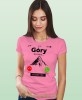 Damska koszulka z nadrukiem - Góry dzwonią muszę iść - Idealna za wypad w góry, różowa koszulka z nadrukiem, wycieczka w góry, górska wyprawa, T-shirt dla miłośników turystyki górskiej, mucha nie siada koszulki.jpg