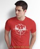 Męska koszulka z nadrukiem - Góry Las Kompas Wędrowiec - Idealna na wypad w góry, czerwona koszulka z nadrukiem, wycieczka w góry, górska wyprawa, T-shirt dla miłośników turystyki górskiej, mucha nie siada koszulki.jpg