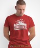 Męska koszulka z nadrukiem - Góroholik - Idealna na wypad w góry, czerwona koszulka z nadrukiem, wycieczka w góry, górska wyprawa, T-shirt dla miłośników turystyki górskiej, mucha nie siada koszulki.jpg