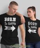 Born to love her Born to love him, czarne koszulki dla par, dla męża, dla żony, dla chłopaka, dla dziewczyny, dla zakochanych, dla par, walentynki, fajne koszulki, t-shirty dla par, mucha nie siada, mns.jpg