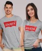 Zajęty Zajęta, szare koszulki dla par, dla męża, dla żony, dla chłopaka, dla dziewczyny, dla zakochanych, dla par, walentynki, fajne koszulki, t-shirty dla par, mucha nie siada, mns.jpg