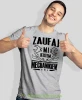 Zaufaj mi jestem mechanikiem, szara męska koszulka, prezent dla mechanika, koszulka z nadrukiem dla mechanika, koszulka dla mechanika, koszulki dla mechanika, mucha niesiada, mns.webp