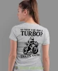 So your car has a turbo, szara damska koszulka, koszulka motocyklowa, koszulka dla motocyklistki, damska koszulka na motocykl, dla miłośniczki motocykli, mucha nie siada sklep.webp