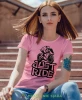 Just ride, różowa damska koszulka, koszulka motocyklowa, koszulka dla motocyklistki, damska koszulka na motocykl, dla miłośniczki motocykli, mucha nie siada sklep.webp