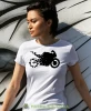 Motocykl serca, biała damska koszulka, koszulka motocyklowa, koszulka dla motocyklistki, damska koszulka na motocykl, dla miłośniczki motocykli, motocykl, mucha nie siada sklep.webp