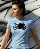 Motocykl serca, jasnoniebieska damska koszulka, koszulka motocyklowa, koszulka dla motocyklistki, damska koszulka na motocykl, dla miłośniczki motocykli, motocykl, muc.webp
