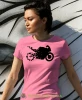 Motocykl serca, różowa damska koszulka, koszulka motocyklowa, koszulka dla motocyklistki, damska koszulka na motocykl, dla miłośniczki motocykli, motocykl, mucha nie siada sklep.webp