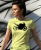 Motocykl serca, żółta damska koszulka, koszulka motocyklowa, koszulka dla motocyklistki, damska koszulka na motocykl, dla miłośniczki motocykli, motocykl, mucha nie siada sklep.webp
