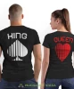 Queen kier King pik, czarne koszulki dla par, dla męża, dla żony, dla chłopaka, dla dziewczyny, dla zakochanych, dla par, walentynki, fajne koszulki, t-shirty dla par, mucha nie siada, mns.webp