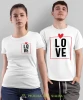 Love Love, białe koszulki dla par, dla męża, dla żony, dla chłopaka, dla dziewczyny, dla zakochanych, dla par, walentynki, fajne koszulki, t-shirty dla par, mucha nie siada, mns.webp