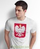 Godło Polski, biała męska koszulka z nadrukiem, koszulka patriotyczna, koszulki z grafiką patriotyczną, dla mężczyzny, koszulki patriotyczne, koszulka Polska, koszulki Polska.jpg