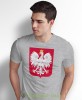 Godło Polski, szara męska koszulka z nadrukiem, koszulka patriotyczna, koszulki z grafiką patriotyczną, dla mężczyzny, koszulki patriotyczne, koszulka Polska, koszulki Polska.jpg
