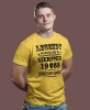Legendy rodzą się w... urodzony geniusz Koszulka urodzinowa żółta