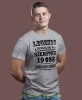 Legendy rodzą się w... urodzony geniusz Koszulka urodzinowa szara