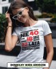 nie mam 40 lat, mam 18 oraz 22 lata doświadczenia biała damska koszulka urodzinowa z nadrukiem na urodziny opis.jpg
