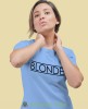 blonde jasnoniebieska damska koszulka z nadrukiem na prezent dla dziewczyny.jpg