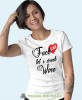 fuck love let's drink wine biała damska koszulka z nadrukiem na prezent dla dziewczyny.jpg