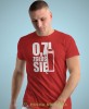 0,7 zgłoś się czerwona męska koszulka z nadrukiem na co dzień, na prezent, fajna koszulka.jpg