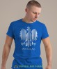 Made in Poland, niebieska męska koszulka z nadrukiem, koszulka patriotyczna, koszulki z grafiką patriotyczną, dla mężczyzny, dla chłopaka na prezent, koszulka Polska, koszulki Polska.jpg