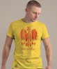 Made in Poland, żółta męska koszulka z nadrukiem, koszulka patriotyczna, koszulki z grafiką patriotyczną, dla mężczyzny, dla chłopaka na prezent, koszulka Polska, koszulki Polska.jpg