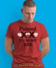 Poland it's in my dna, czerwona męska koszulka z nadrukiem, koszulka patriotyczna, koszulki z grafiką patriotyczną, dla mężczyzny, dla chłopaka na prezent, koszulka Polska, koszulki Polska.jpg