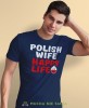 polish wife happy life, granatowa męska koszulka z nadrukiem, koszulka patriotyczna, koszulki z grafiką patriotyczną, dla mężczyzny, dla chłopaka na prezent, koszulka Polska, koszulki Polska.jpg
