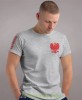 Patriota Orzeł Polski, szara męska koszulka z nadrukiem, koszulka patriotyczna, koszulki z grafiką patriotyczną, dla mężczyzny, dla chłopaka na prezent, koszulka Polska, koszulki Polska.jpg
