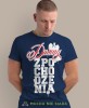 dumny  pochodzenia orzeł Polski, granatowa męska koszulka z nadrukiem, koszulka patriotyczna, koszulki z grafiką patriotyczną, dla mężczyzny, dla chłopaka na prezent, koszulka Polska, koszulki Polska.jpg
