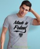 made in Poland, Orzeł Polski, szara męska koszulka z nadrukiem, koszulka patriotyczna, koszulki z grafiką patriotyczną, dla mężczyzny, dla chłopaka na prezent, koszulka Polska, koszulki Polska.jpg