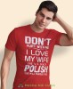 don't flirt with me i love my wife, czerwona męska koszulka z nadrukiem, koszulka patriotyczna, koszulki z grafiką patriotyczną, dla mężczyzny, dla chłopaka na prezent, koszulka Polska, koszulki Polska.jpg