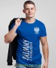 dumny z  pochodzenia Orzeł Polski pion, niebieska męska koszulka z nadrukiem, koszulka patriotyczna, koszulki z grafiką patriotyczną, dla mężczyzny, dla chłopaka na prezent, koszulka Polska, koszulki Polska.jpg