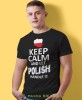 keep calm and let Polish handle it, czarna męska koszulka z nadrukiem, koszulka patriotyczna, koszulki z grafiką patriotyczną, dla mężczyzny, dla chłopaka na prezent, koszulka Polska, koszulki Polska.jpg