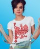 Polska Orzeł Polski tekst w pionie biała damska koszulka patriotyczna, patriotka, koszulka dla niej, dla dziewczyny, koszulka na prezent.jpg