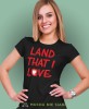 land that i love czarna damska koszulka patriotyczna, patriotka, koszulka dla niej, dla dziewczyny, koszulka na prezent.jpg