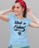 made in Poland orzeł jasnoniebieska damska koszulka patriotyczna, patriotka, koszulka dla niej, dla dziewczyny, koszulka na prezent.jpg
