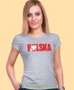 Polska szara damska koszulka patriotyczna, patriotka, koszulka dla niej, dla dziewczyny, koszulka na prezent.jpg