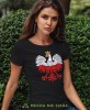 Orzeł Polski biało czerwony czarna damska koszulka patriotyczna, patriotka, koszulka dla niej, dla dziewczyny, koszulka na prezent.jpg