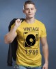 Vintage adapter męska koszulka urodzinowa żółta