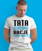 tata ma zawsze rację nawet jak jej nie ma, biała męska koszulka dla taty, koszulka z nadrukiem, na prezent, na urodziny.jpg