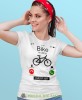 bike is calling i must go, biała damska koszulka rowerowa z nadrukiem, na rower, fajna koszulka dla rowerzystki, na co dzień, na prezent.jpg