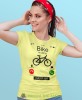 bike is calling i must go, żółta damska koszulka rowerowa z nadrukiem, na rower, fajna koszulka dla rowerzystki, na co dzień, na prezent.jpg