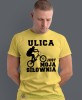 ulica jest moją siłownią, żółta męska koszulka rowerowa z nadrukiem, na rower, na co dzień, na prezent, fajna koszulka dla chłopaka, rower, rowerzysta.jpg