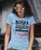 boska mądra zabawna i zajęta, jasnoniebieska damska koszulka z nadrukiem na prezent, fajna koszulka, dla dziewczyny dla żony.jpg