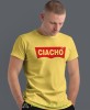 ciacho, żółta męska koszulka z nadrukiem na co dzień, na prezent, fajna koszulka, dla chłopaka, dla męża, dla kolegi, mucha nie siada.jpg
