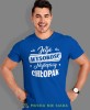 jego wysokość najlepszy chłopak, niebieska męska koszulka dla chłopaka, koszulka z nadrukiem, na prezent, na urodziny, mucha nie siada.jpg